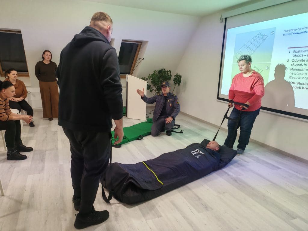 Uporaba evakuacijske blazine